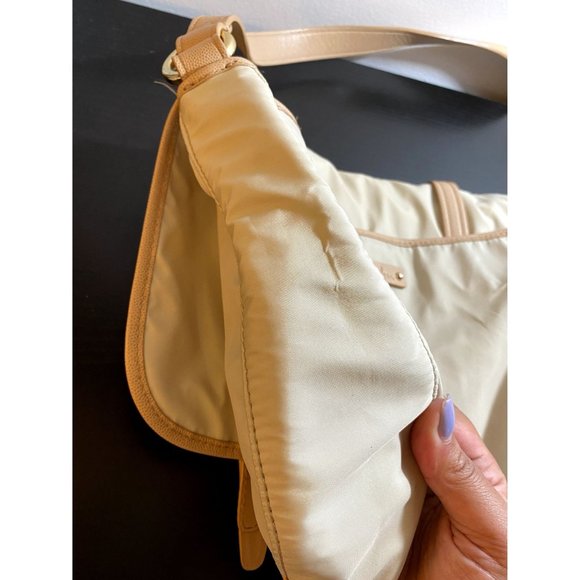 Cole Haan Beige Alexis Crossbody Tantivy Nylon Messenger Bag - Picture 4 of 8